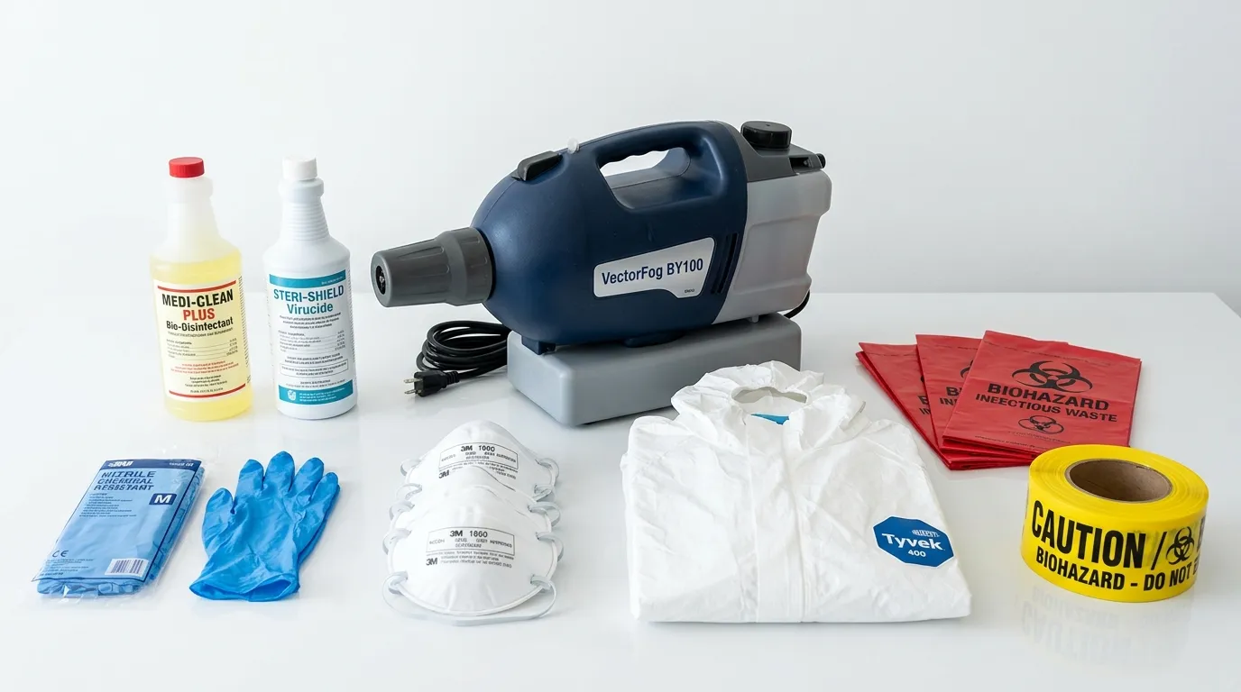 Professional biohazard remediation crew working in Colleyville